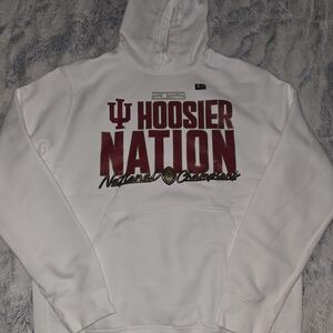 Nike Men's White Indiana University Hoodie - Medium - NWT - National Champions